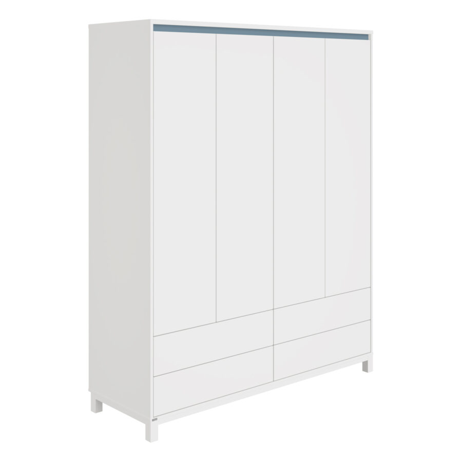 PAIDI Olli Kleiderschrank 4t4s Mattblau 1681458