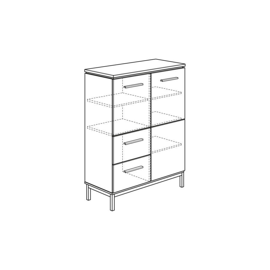 PAIDI Benne Highboard 1295734