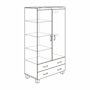 PAIDI Biancomo Kleiderschrank 2t2s 1671040