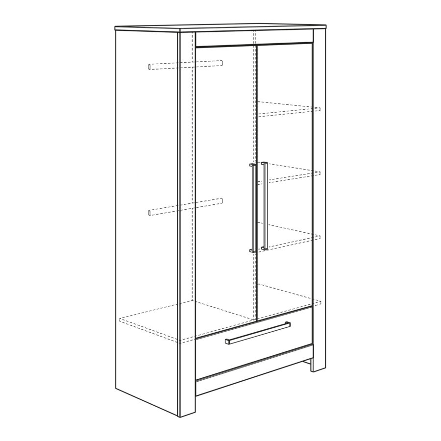 PAIDI Laslo Kleiderschrank 2t1s 1251021