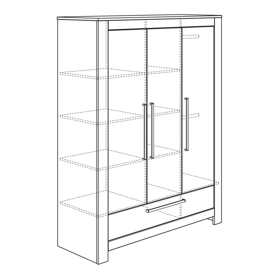 PAIDI Laslo Kleiderschrank 3t1s 1250321