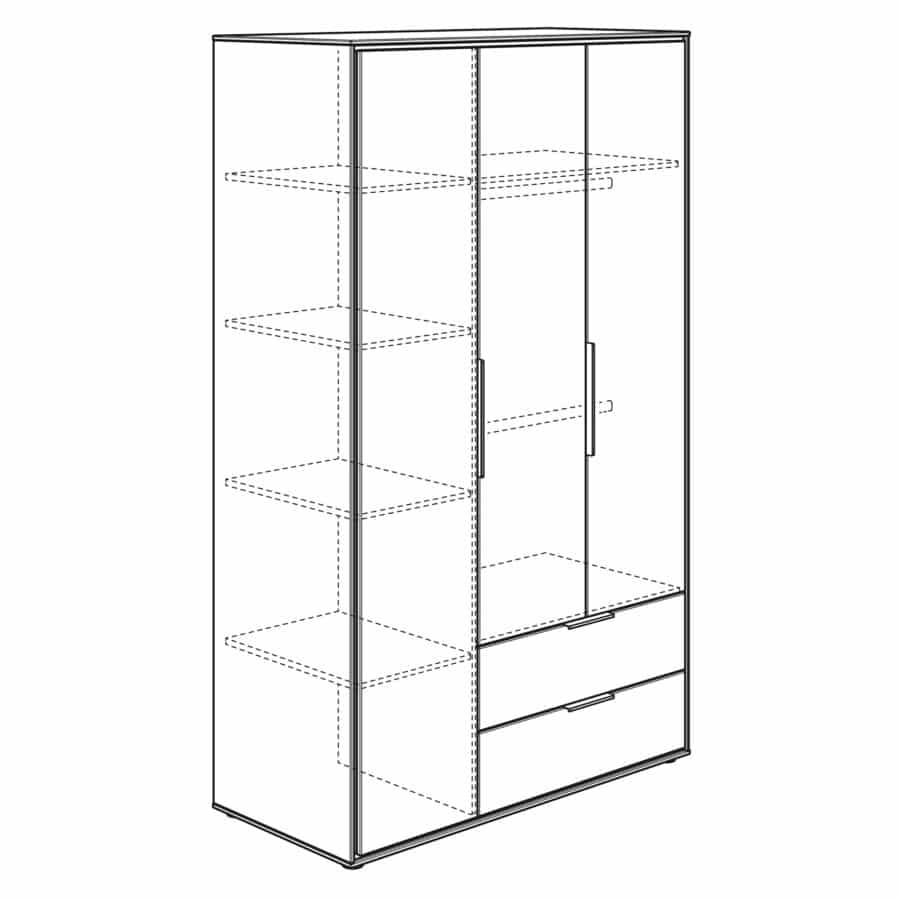 PAIDI Lieven Kleiderschrank 3t2s 1280334