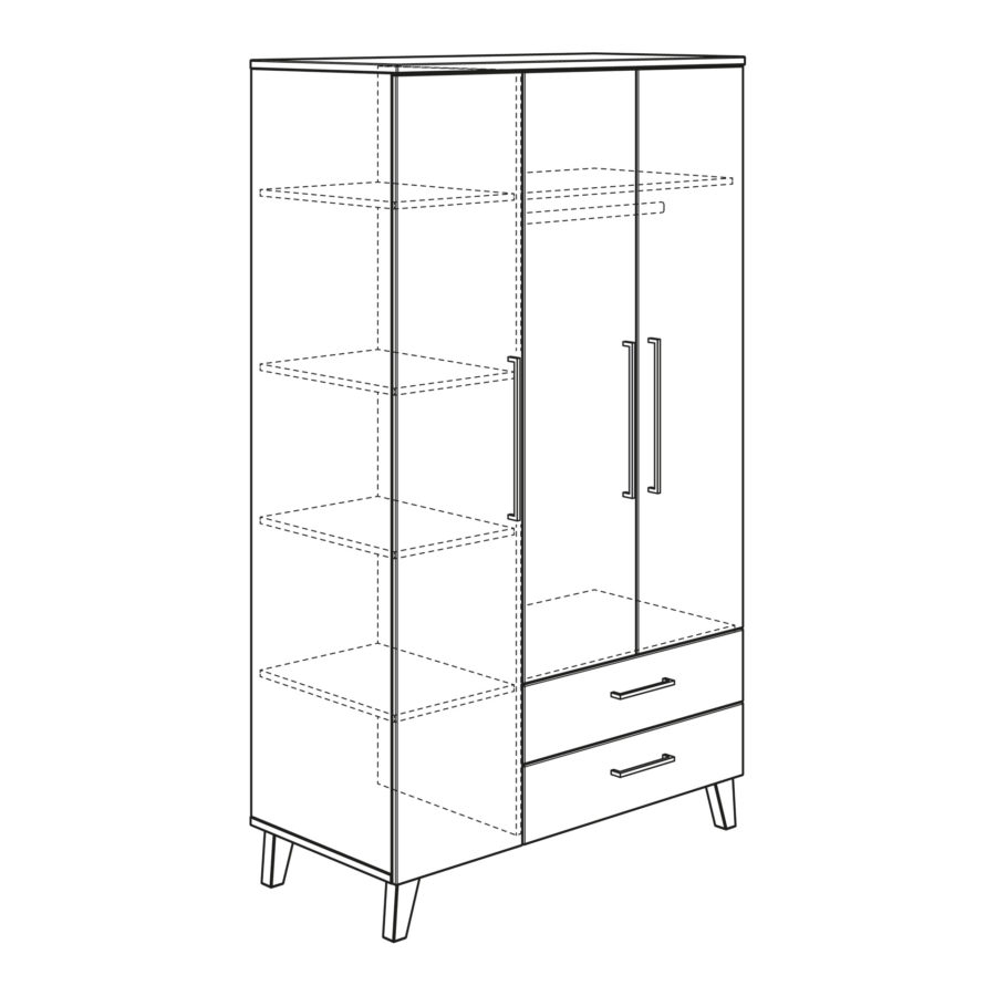 PAIDI Oscar Kleiderschrank 3t2s 1350304