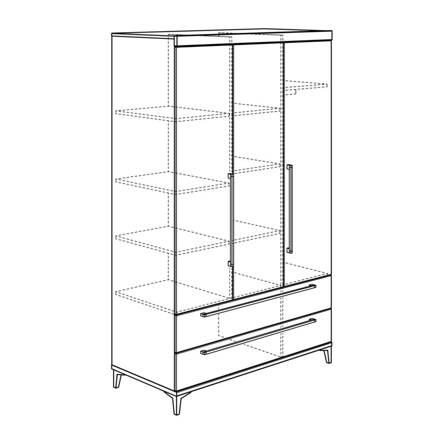 PAIDI Remo Kleiderschrank 3t2s 1380311