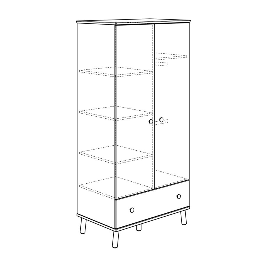 PAIDI Ylvie Kleiderschrank 2t1s 1151011