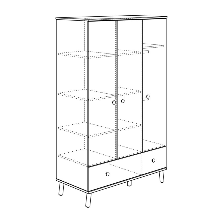 PAIDI Ylvie Kleiderschrank 3t1s 1150311